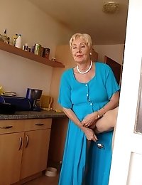 Next Door granny rider woman shows big boobs